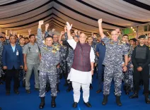 Rajnath Singh at Eastern Naval Command Barakhana, hails Navy's Indo-Pacific strength