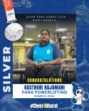 Rajnath Singh hails Kasthuri Rajamani's Para Powerlifting Silver
