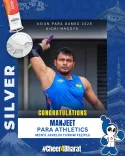 Rajnath Singh Hails Manjeet Vyas's Silver at Asian Para Games
