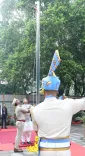 Rajnath Singh hoists Tricolour at Delhi home on Independence Day