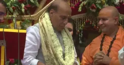 Rajnath Singh joins Delhi Jagannath Rath Yatra celebrations