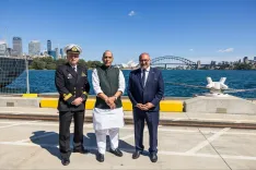 Did Rajnath Singh Visit the Strategic HMAS Kuttabul Naval Facility in Australia?