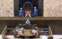 Rajya Sabha adjourned 4 times over paper leak row, national honour bill