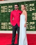 Ranbir Kapoor walks red carpet with actress Olivia Wilde at Red Sea
 Film Festival