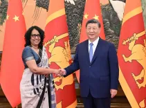 क्या राष्ट्रपति शी चिनफिंग ने श्रीलंका की प्रधानमंत्री अमरसुरिया से मुलाकात की?