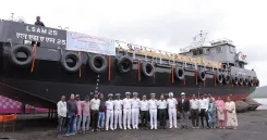 Did Rear Admiral Vishal Bishnoi Lead the Launch of the Navy's New Torpedo Barge?