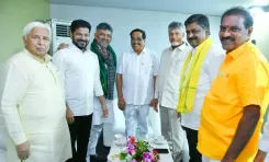 Revanth Reddy joins trilateral meet on Krishna river water sharing