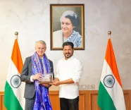 Revanth Reddy meets Canada's envoy, pitches Telangana projects