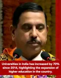 Rijiju backs Pralhad Joshi on 70% university growth since 2014