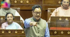 Rajya Sabha adjourned over Ram Temple donation row; Rijiju demands apology from Congress