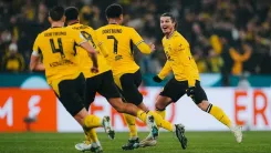 Sabitzer's stoppage-time free kick sends Dortmund into German Cup last 16
