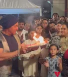 Salman Khan corrected by sister Arpita during Ganpati Visarjan aarti