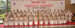 दिल्ली पुलिस के 101 कर्मियों को सेवानिवृत्ति से पहले मानद उच्च रैंक, PHQ में पिपिंग समारोह