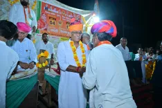 Shekhawat Addresses Late-Night Rally in Luni's Rohicha Kalan