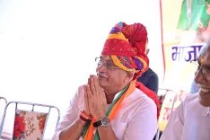 Shekhawat campaigns in Phalodi for BJP's panchayat push