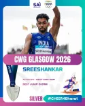 Shekhawat congratulates Sreeshankar on CWG 2026 silver