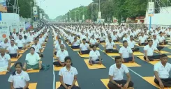 Shekhawat Highlights PM Modi at 12th Yoga Day in Kolkata