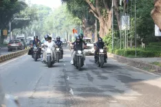 Shekhawat joins Har Ghar Tiranga bike rally in New Delhi