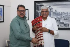 Shekhawat meets BJP's Haryana in-charge Satish Poonia in Delhi