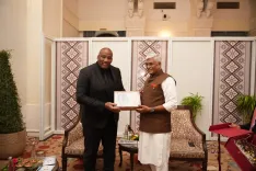 Shekhawat meets South Africa's McKenzie at BRICS Culture Meet