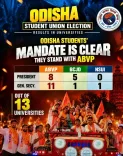 Shivraj hails ABVP's 'historic' Odisha campus poll win