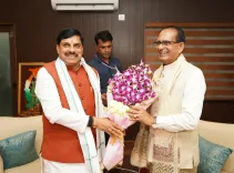 Shivraj Singh Chouhan meets MP CM Mohan Yadav in Delhi