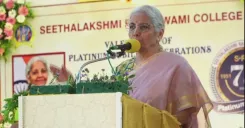 Sitharaman Addresses Seethalakshmi Ramaswami College Platinum Jubilee