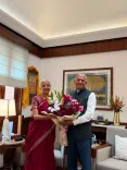 Sitharaman Meets Rajya Sabha MP Govind Dholakia