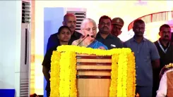Sitharaman Visits Puducherry's 1836 Lighthouse on Bay of Bengal