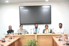 Smriti Irani joins BJP Haryana core group meet with CM Nayab Saini