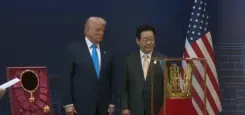 South Korean President gifts Trump replica of ancient gold crown, awards highest state medal