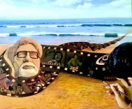 Did Sudarsan Pattnaik Honor Big B with a Sand Art Installation for His 83rd Birthday?
