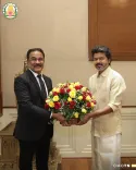 Tamil Nadu CM Joseph Vijay meets TNREAT chief at Secretariat