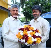 Tamil Nadu CM Vijay meets AP CM Chandrababu Naidu