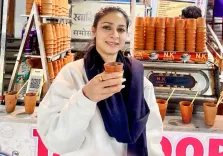 Is Tanishaa Mukerji Savoring Her 'Kulhad Wali Chai' in Indore's Chill?