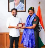 Telangana CM Revanth Reddy meets Army GOC at MCR HRD Institute