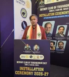 Tharoor Inaugurates Rotary Club Trivandrum East After Elevator Drama