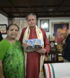 Tharoor marks Onam with visitors, receives books on Sree Narayana Guru