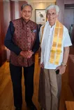 Tharoor Meets a Transformed Arjuna Ranatunga in Colombo