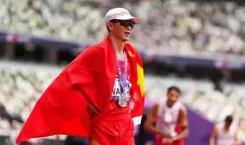 टोक्यो विश्व एथलेटिक्स चैंपियनशिप में चीन ने पैदल चाल में एक रजत पदक जीता