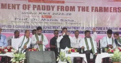 Tripura CMO inaugurates paddy procurement at Kakraban, Udaipur