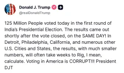 Trump mistakes Brazil for India, claims 125 million voted in 'India's Presidential Election'