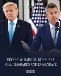 Trump Rolls Back Biden EV Mandates, Claims $1,300 Car Price Cut