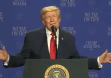 Trump warns Democratic midterm win could undo his economic and border gains