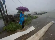 Typhoon Saudel makes third landfall in Fujian, China with 23 m/s winds