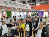 क्या यूपी इंटरनेशनल ट्रेड शो 2025 में ग्रेटर नोएडा के स्टॉल पर युवाओं की भीड़ देखी गई?