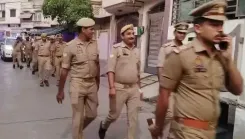 क्या उत्तर प्रदेश में संभल में त्योहारों के दौरान पुलिस ने फ्लैग मार्च किया?