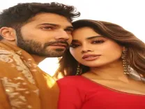 क्या वरुण धवन के साथ जान्हवी कपूर ने रेड लहंगे में गॉर्जियस पोज दिए?