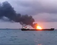 Vessel on fire in Strait of Hormuz, 25NM northeast of Khasab, Oman