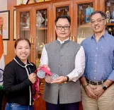 क्या केंद्रीय मंत्री किरेन रिजिजू ने मीराबाई चानू से मुलाकात की?